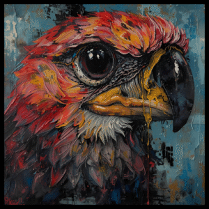 Hand-Painted Acrylic Bird Artwork – Vibrant Wall Decor