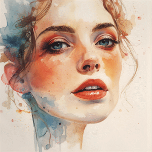 Abstract Dual-Toned Face Painting – Expression of Mystery, Power & Emotions